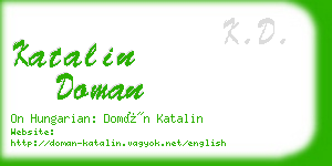 katalin doman business card